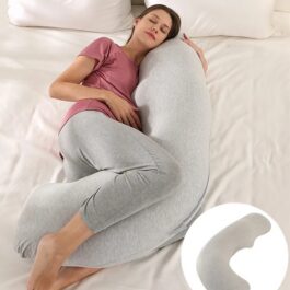 Oreiller de Grossesse Coton Gris 115 x65 cm Confort Optimal