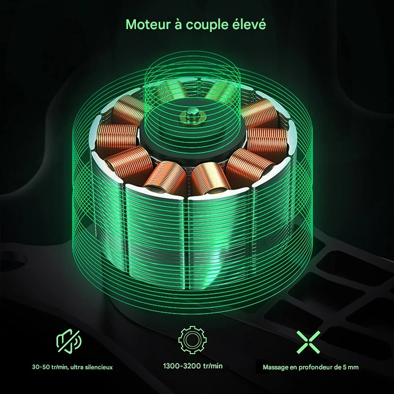 Pistolet de Massage Électrique 8 Têtes pour Relaxation Musculaire Pro – Image 10