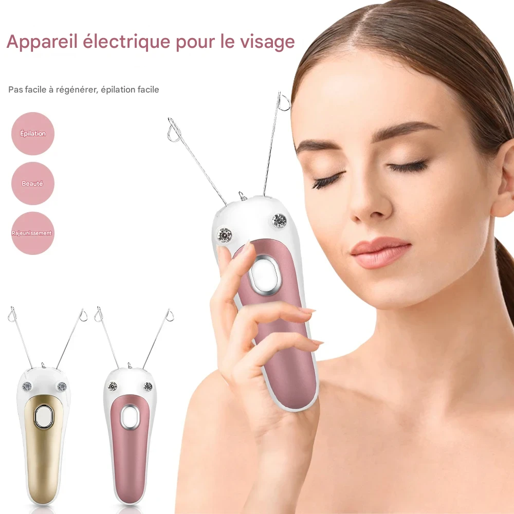 Épilateur électrique visage et corps doux or ou rose, précision optimale – Image 14