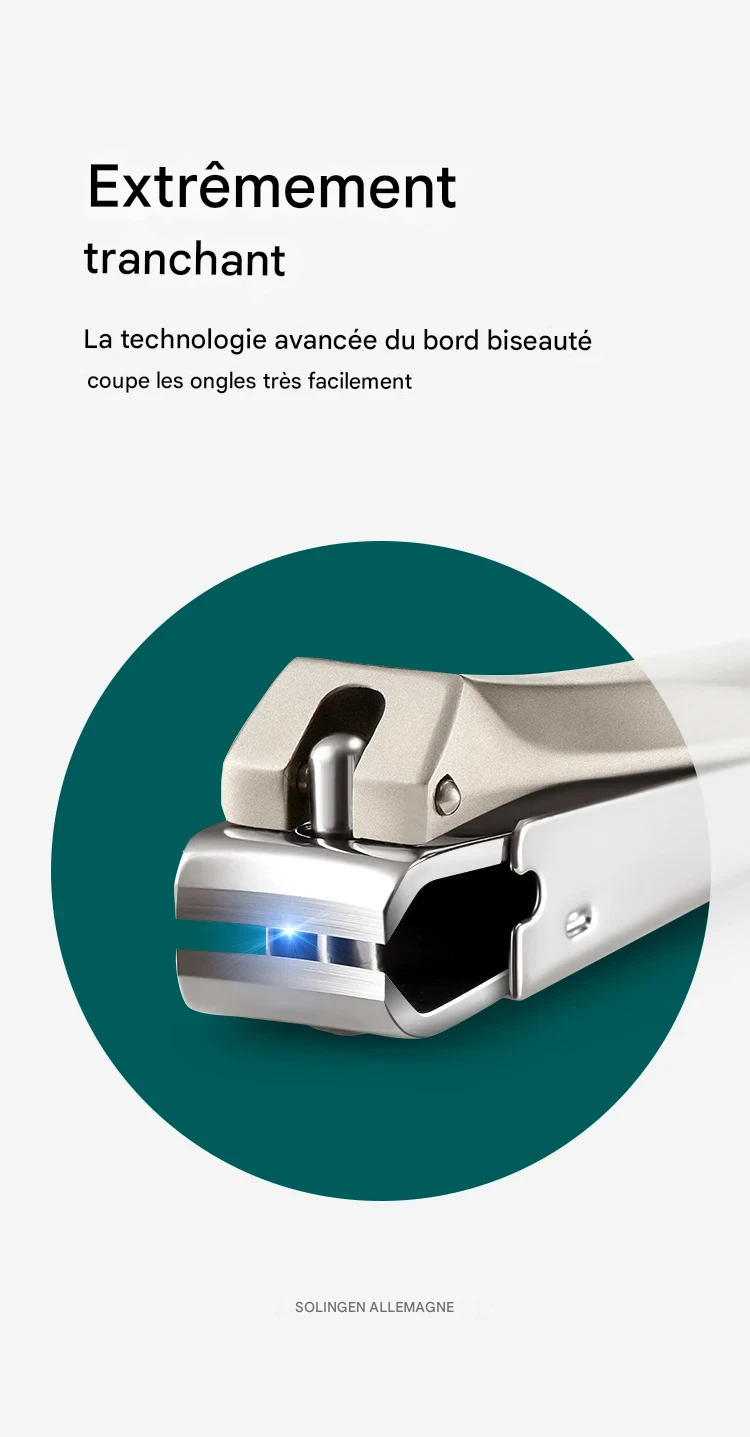 Coupe-ongles inox bionique anti-éclaboussures pour manucure précise – Image 8