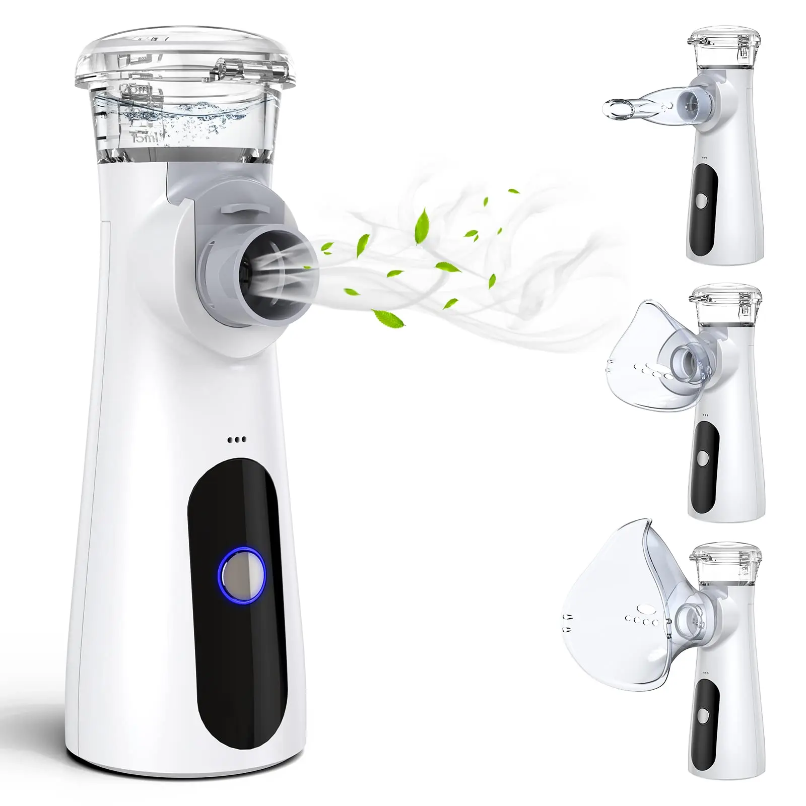 Nébuliseur Portable Familial avec Masques, Inhalation Efficace