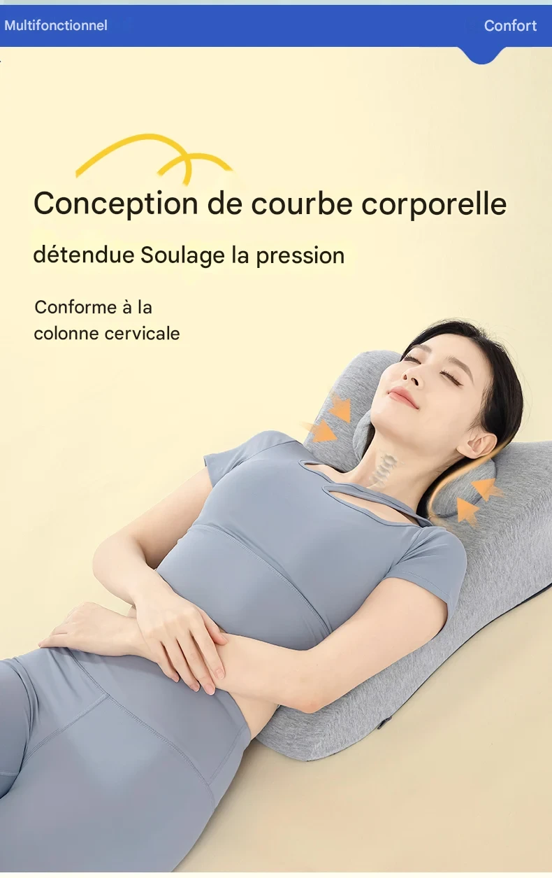 Oreiller ergonomique 60 x42 x23 cm soutien cou et posture optimale – Image 18