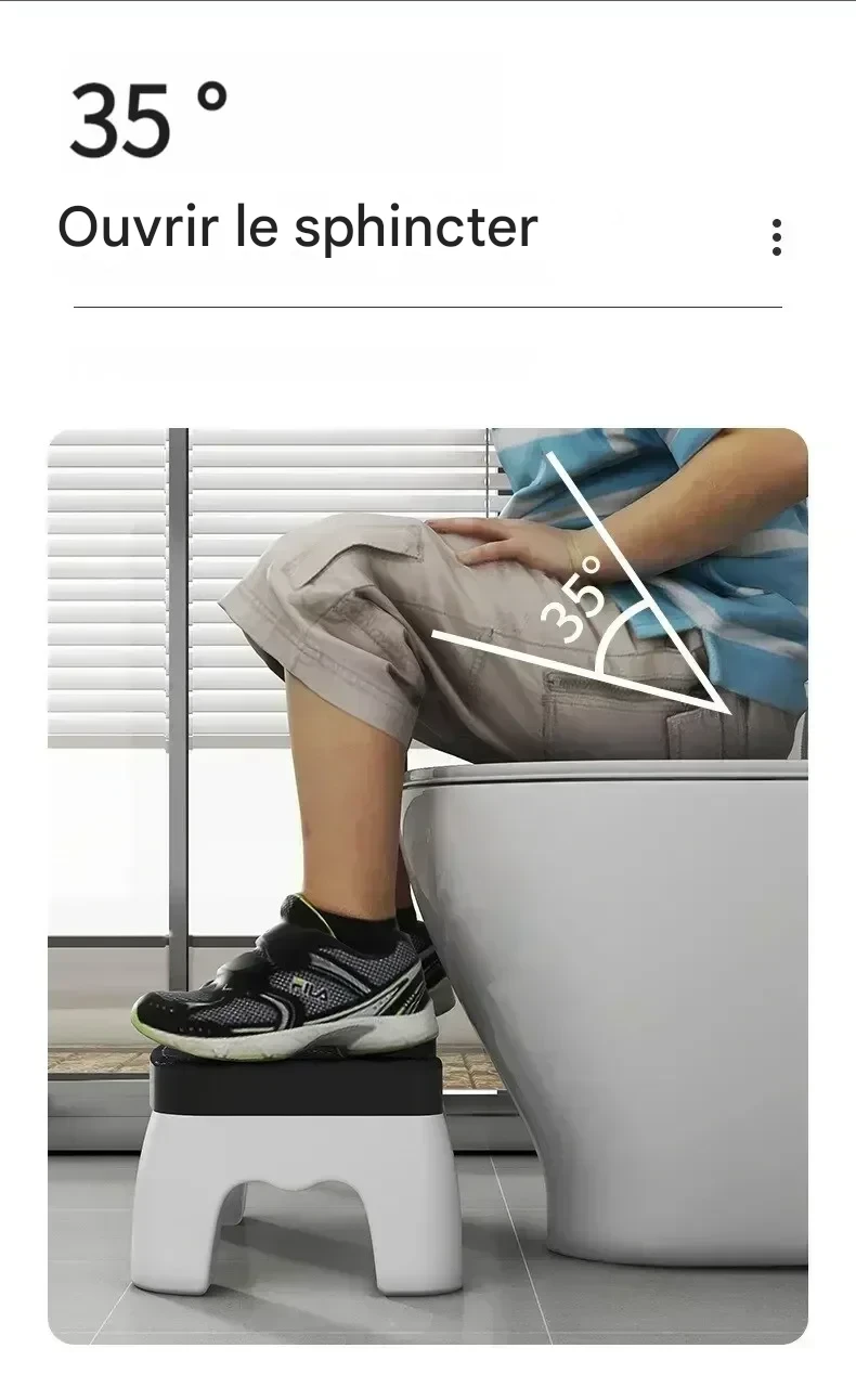 Tabouret toilette antidérapant ergonomique pour posture optimale – Image 11