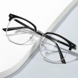 Lunettes photochromiques anti-lumière bleue design semi-cerclé bureau