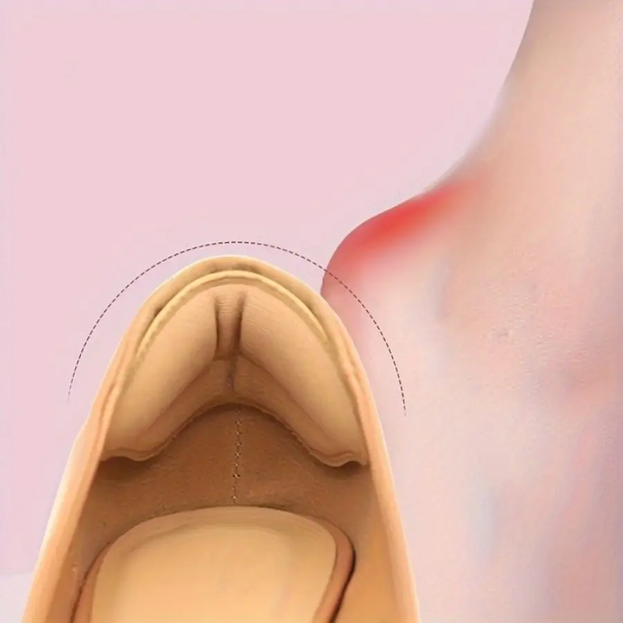 Coussinets de Talon Adhésifs Confort Anti-Frottements Beige/Noir – Image 4