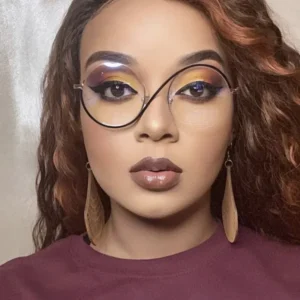 Lunettes vintage semi-cerclées anti-lumière bleue grande taille
