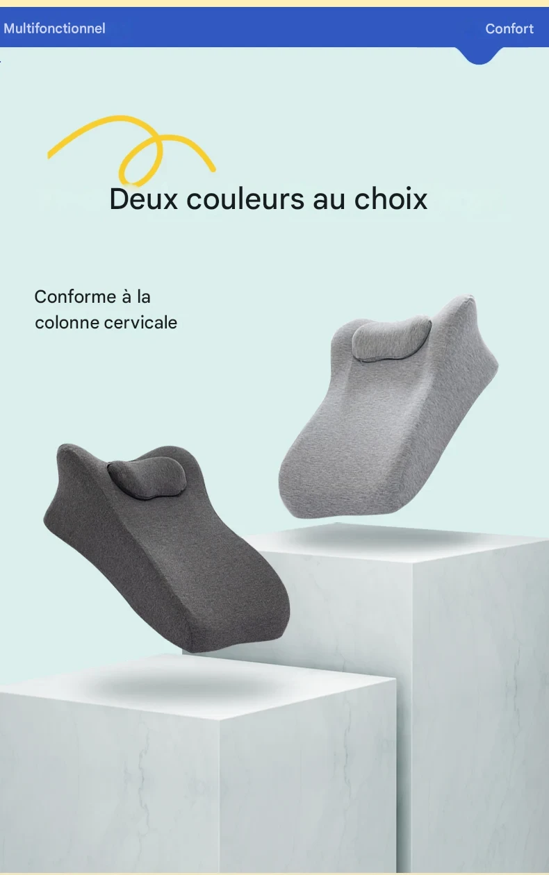 Oreiller ergonomique 60 x42 x23 cm soutien cou et posture optimale – Image 3