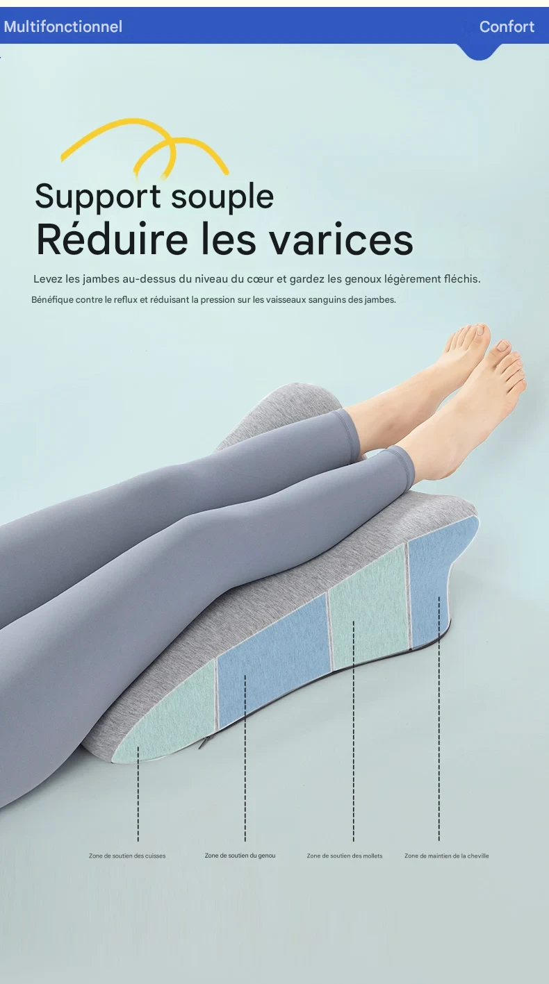 Oreiller ergonomique 60 x42 x23 cm soutien cou et posture optimale – Image 16