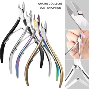 Pince inox manucure bec d’aigle précision pro durable