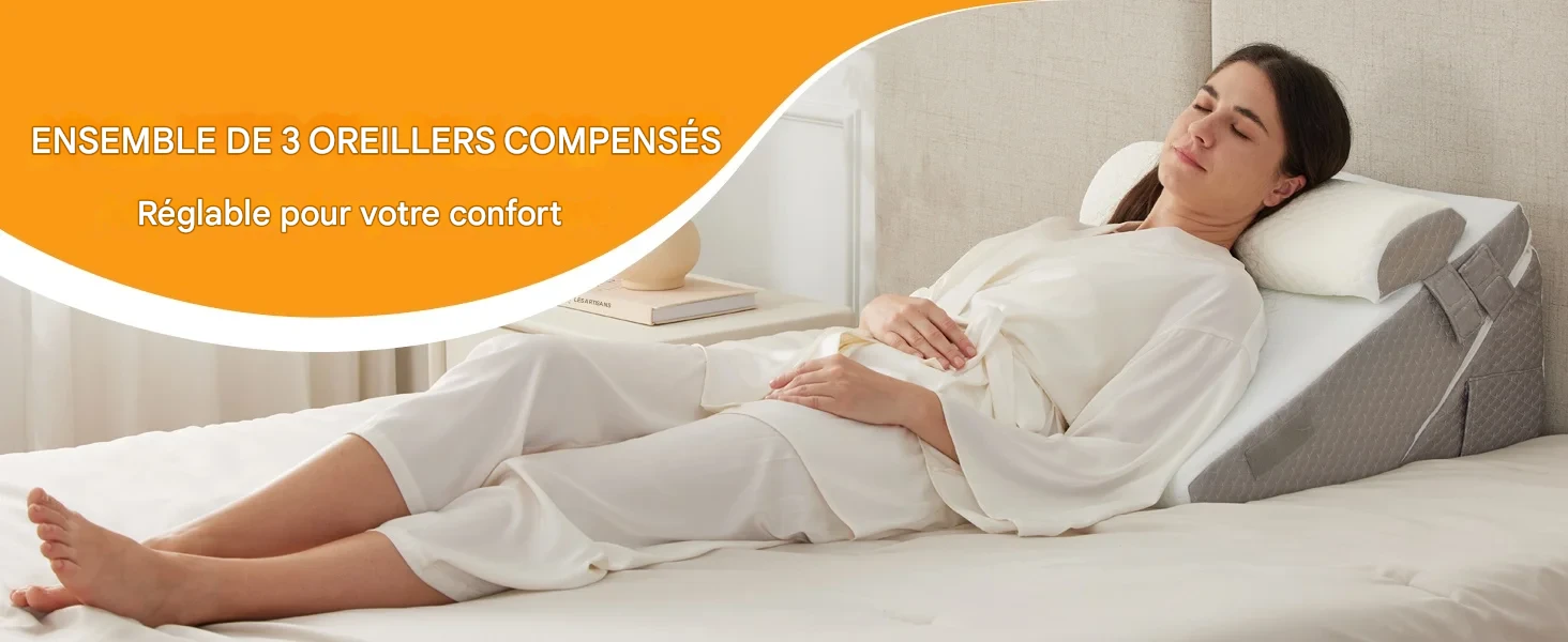 Ensemble 3 coussins orthopédiques coin anti-douleur et reflux acide – Image 18