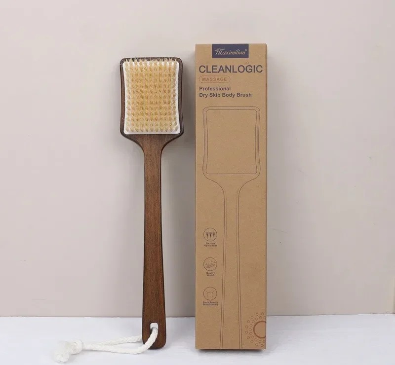 Brosse Massage Poils Naturels Ébène Exfolie et Revitalise Peau – Image 7