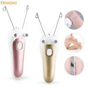 Épilateur électrique visage et corps doux or ou rose, précision optimale