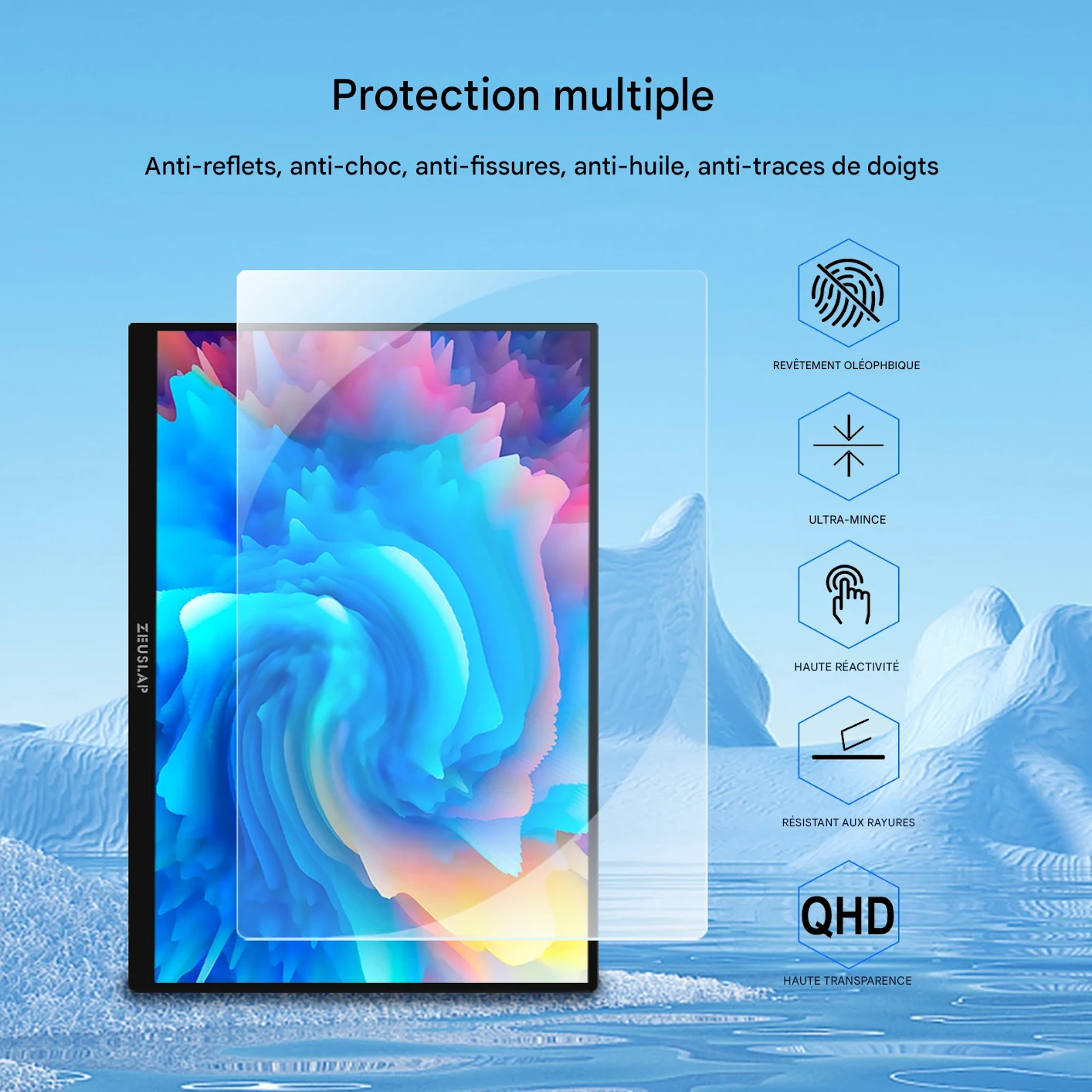 Protection Verre Trempé 16" ZEUSLAP Antirayures et Anti-reflets – Image 2