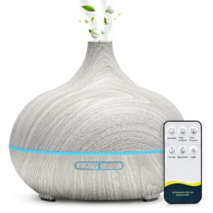 Diffuseur ultrasonique 500 ml télécommande LED 7 couleurs bien-être