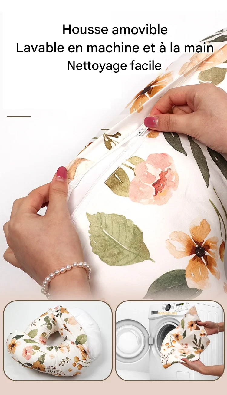 Coussin d’Allaitement Ergonomique U pour Confort Grossesse & Bébé – Image 3