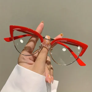 Lunettes œil de chat vintage filtre lumière bleue confort visuel