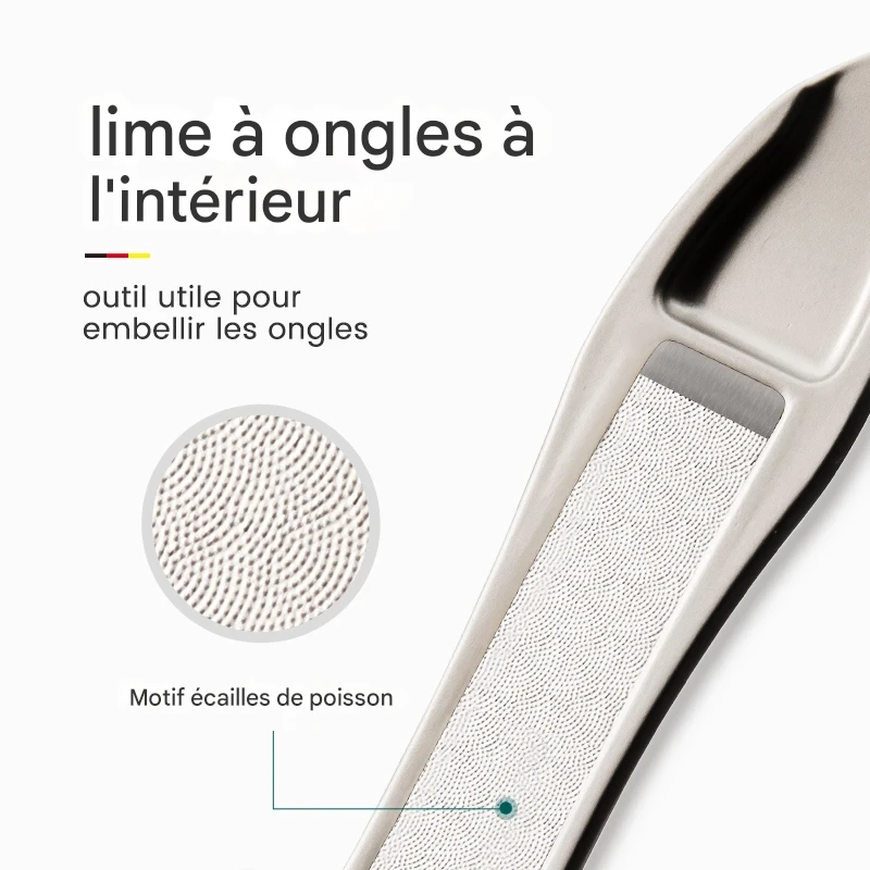 Coupe-ongles inox bionique anti-éclaboussures pour manucure précise – Image 19