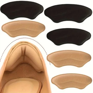 Coussinets de Talon Adhésifs Confort Anti-Frottements Beige/Noir