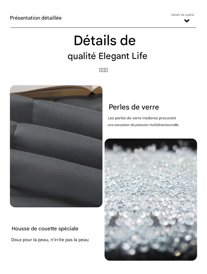 Couverture Lestée Matelassée Anti-Stress pour Sommeil Profond – Image 12