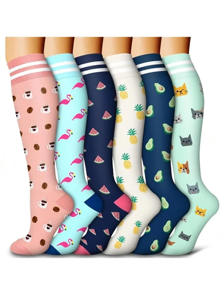 Lot 6 Chaussettes Compression Sport Voyage Confort Circulation