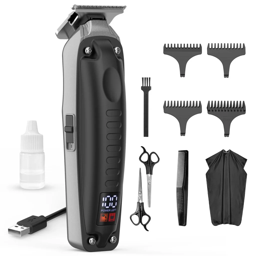 Tondeuse sans fil professionnelle LED pour coupe précise hommes & enfants