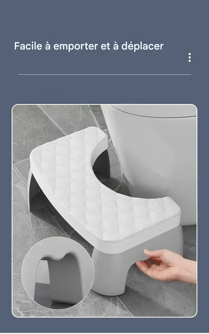 Tabouret toilette antidérapant ergonomique pour posture optimale – Image 10