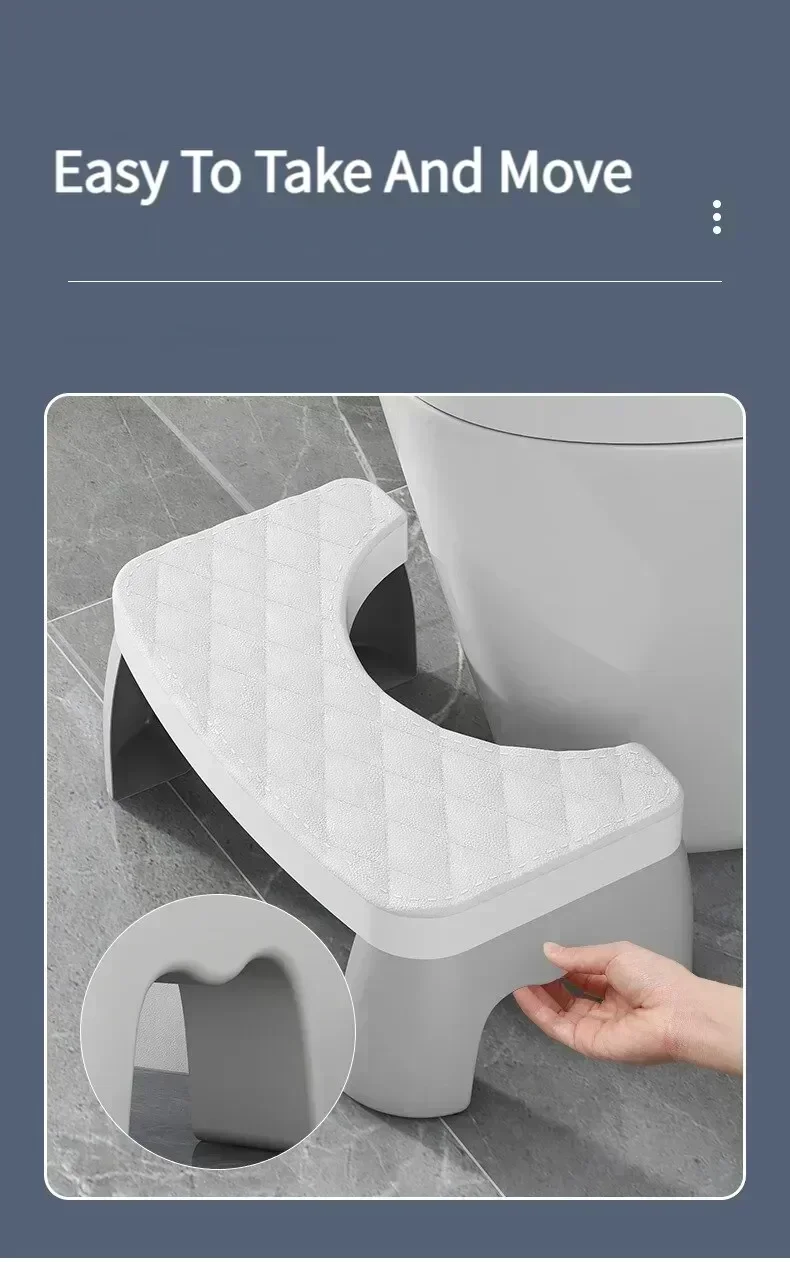 Tabouret toilette antidérapant ergonomique pour posture optimale – Image 6
