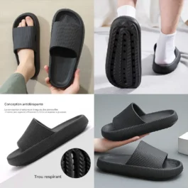 Chaussons légers été semelle EVA confort nuage respirants multi-tailles