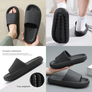 Chaussons légers été semelle EVA confort nuage respirants multi-tailles