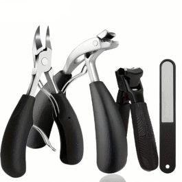 Ensemble 4 Coupe-Ongles Incarnés Acier Inox Ergonomique Pro