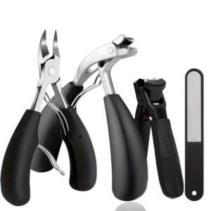 Ensemble 4 Coupe-Ongles Incarnés Acier Inox Ergonomique Pro