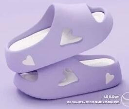 Mules plateforme cœur confortables pour intérieur et extérieur tendance