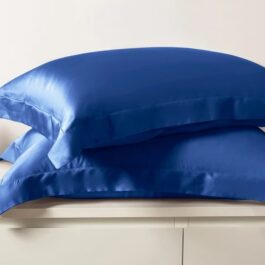 Taie d’oreiller satin uni 48 x74 cm doux et élégant avec fermeture enveloppe