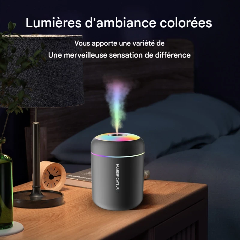 Mini humidificateur USB 180 ml silencieux pour sommeil apaisant – Image 4