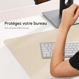 Grand Tapis de Bureau en Cuir PU – YSAGi Desk Pad Antidérapant