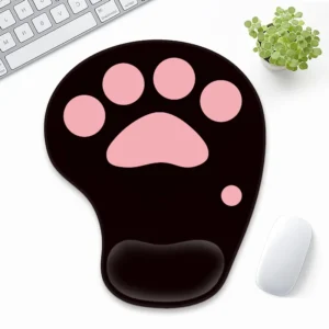 Tapis de Souris Ergonomique Patte de Chat avec Repose-Poignet – Gaming & Bureau