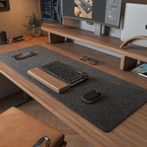 Tapis de Bureau & Souris en Feutrine Antidérapant – Protection et Confort